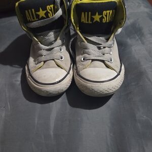 Converse Kids High-Top Sneakers - Gray and Yellow